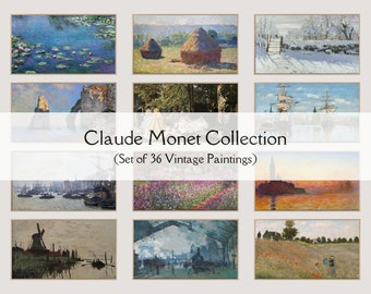 Claude Monet Vintage Art Collection: 36 Frame TV Art Files (Digital Download)