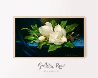 Samsung Frame TV Vintage Art, Magnolias Vintage Frame TV Art, TV Art
