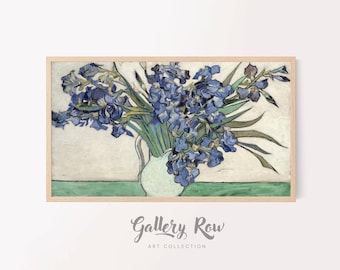 Samsung Frame TV Vintage Art, Irises Vintage Frame TV Art, TV Art