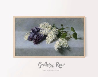 Samsung Frame TV Vintage Art, lilacs Vintage Frame TV Art, TV Art