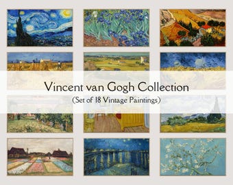 Van Gogh Frame TV Art: Vintage Painting Collection (18 Files) (Digital Download)