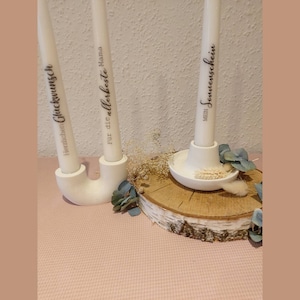 Candlestick for stick candles, candle holders, tinsel candles, Raysin, Christmas decoration, winter, decoration, window decoration, Advent wreath