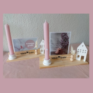 Set regalo Raysin, set con portacandele, candela, fiori secchi e casa Raysin, supporto per foto, candele candeliere, decorazione natalizia, decorazione per finestra,