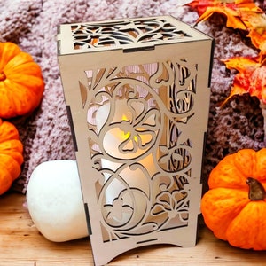 Table lamp / Autumn / Christmas decoration / Wooden floor lamp / Lantern / Tealight / Decorative lamp / Candle holder / Table decoration / Wedding decoration
