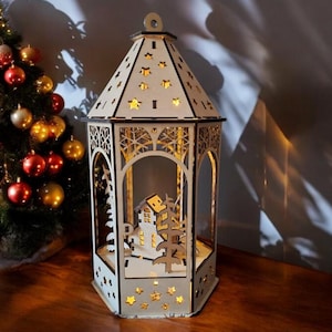 Christmas village, light house, candle arch, lantern, decoration for Christmas, Christmas decoration, souvenir, Santa Claus gift