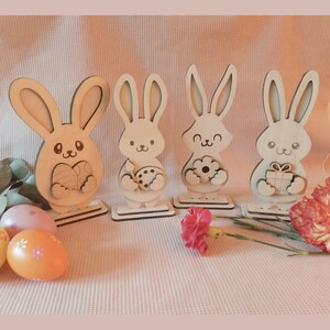 Easter bunny, wooden decoration Easter, Easter decoration, Easter basket, Easter gift, souvenir, Easter decoration, Easter bunnies, window decoration, table decoration
