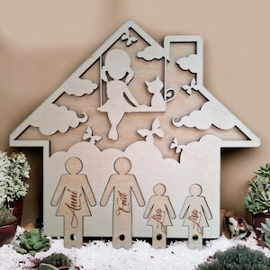 Personalisierter Schlüsselkasten, Schlüsselanhänger, Personalisiertes Geschenk, Muttertag, Hauseinweihung, Einstand, Jubiläumsgeschenk