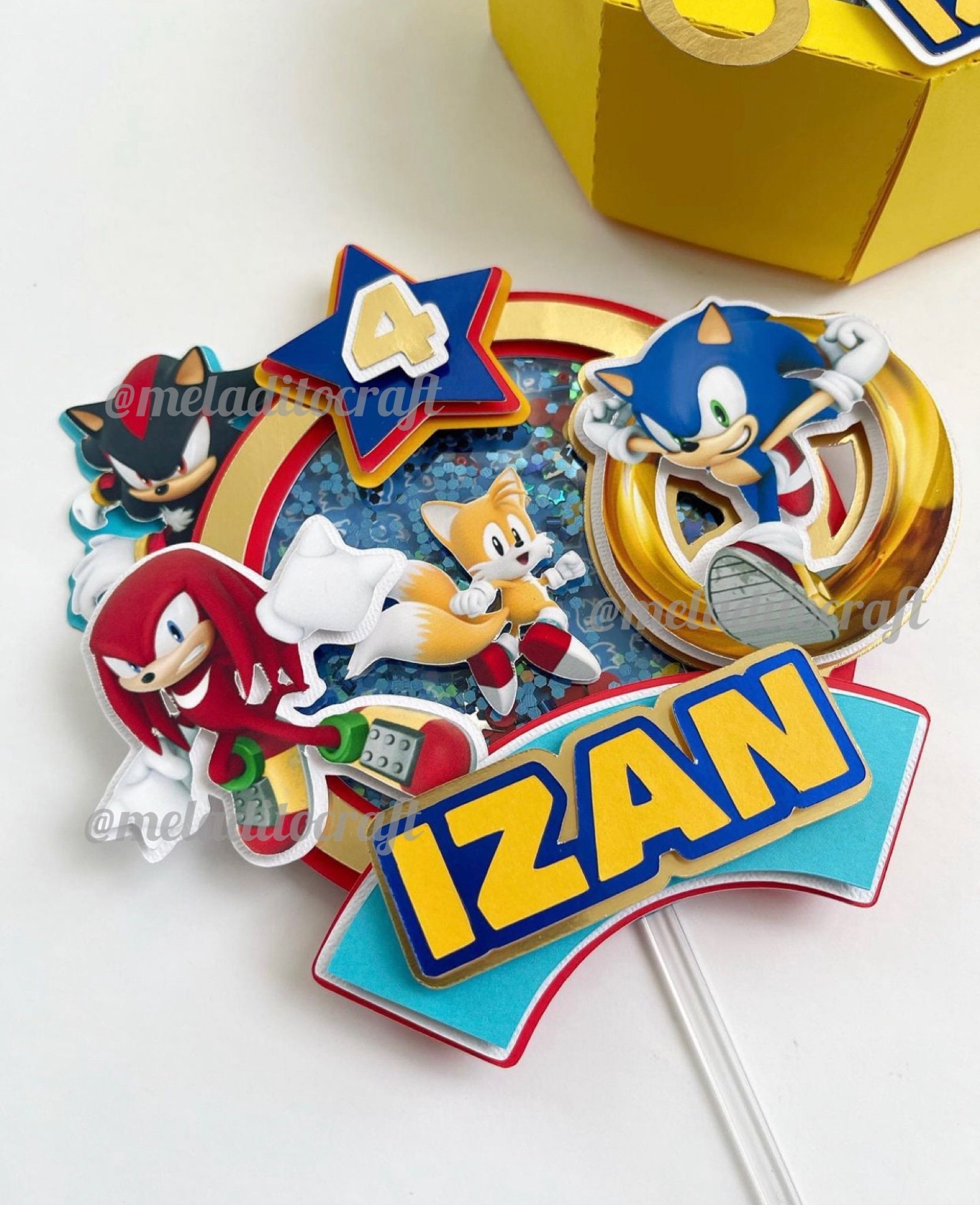 SONIC CAKE TOPPER / Sonic the Hedgehog Cake Topper Svg / Sonic Etsy