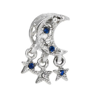 Silber Charms für European Armband, Galaxy Blue Star Astronaut Charm Perlen für Kettenarmband Halskette, Anhänger Frau Schmuck Geschenke für sie Bild 3