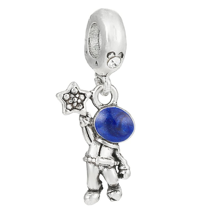 Silber Charms für European Armband, Galaxy Blue Star Astronaut Charm Perlen für Kettenarmband Halskette, Anhänger Frau Schmuck Geschenke für sie Bild 6