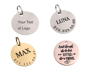 20 / 50 / 100 Stück personalisierter Schmuck-Logo-Tag, benutzerdefinierter Markenname lasergravierter Text Anfangsetikett runde Scheibe DIY-Charme Pailletten