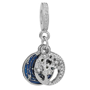 Silber Charms für European Armband, Galaxy Blue Star Astronaut Charm Perlen für Kettenarmband Halskette, Anhänger Frau Schmuck Geschenke für sie Bild 5