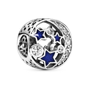 Silber Charms für European Armband, Galaxy Blue Star Astronaut Charm Perlen für Kettenarmband Halskette, Anhänger Frau Schmuck Geschenke für sie Bild 7