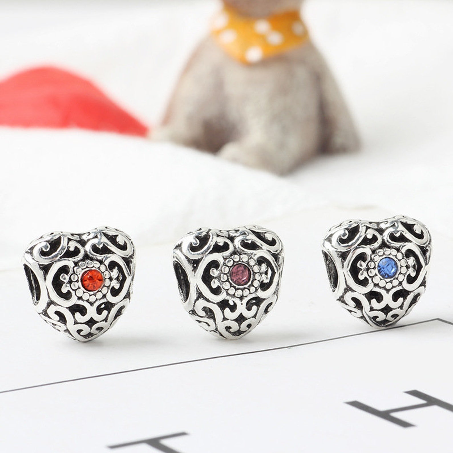 Birthstone Charms for Pandora European Bracelet Silver Etsy