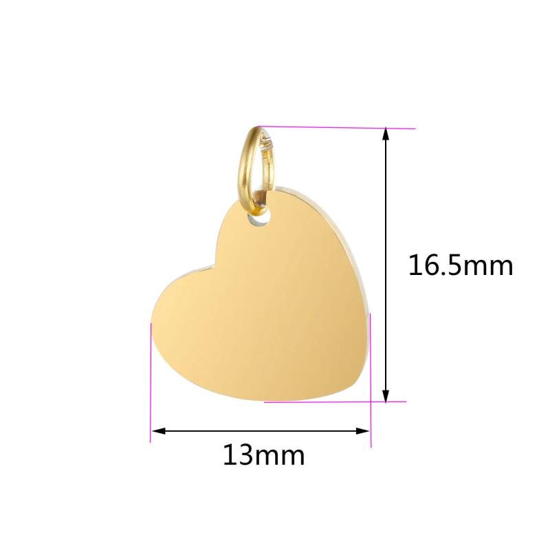 50 Pcs Custom Laser Engraved Charms Personalized Heart Logo Etsy