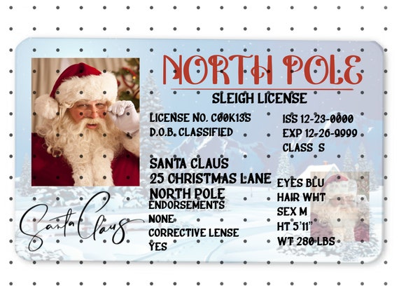 Santa Claus Id Card