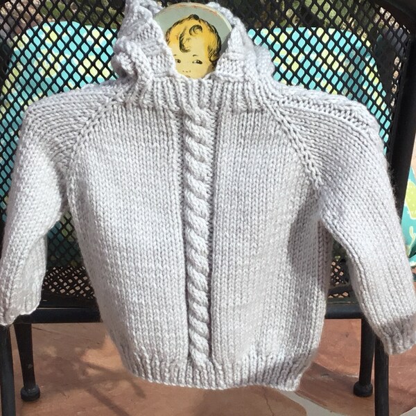 Baby Hooded Sweater Etsy