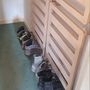 Shoe Hanger Plywood Shoe Rack Wall Mount Cupboard Shoe Organiser Hand Made Designed & Built in Scotland zdjęcie 2