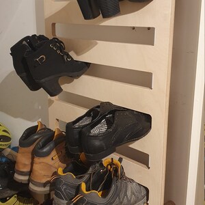 Shoe Hanger Plywood Shoe Rack Wall Mount Cupboard Shoe Organiser Hand Made Designed & Built in Scotland zdjęcie 10