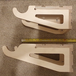 Handmade Wall Mount Bike Hanger: E-Bike Touring Bike Storage Shelf 62cm Handlebar