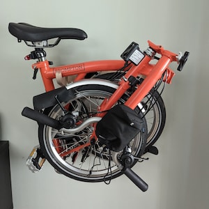 Brompton Wall Mount Plywood Dock/Rack Folding Bicycle Storage Hanger Hand Made Designed & Built in Scotland image 3