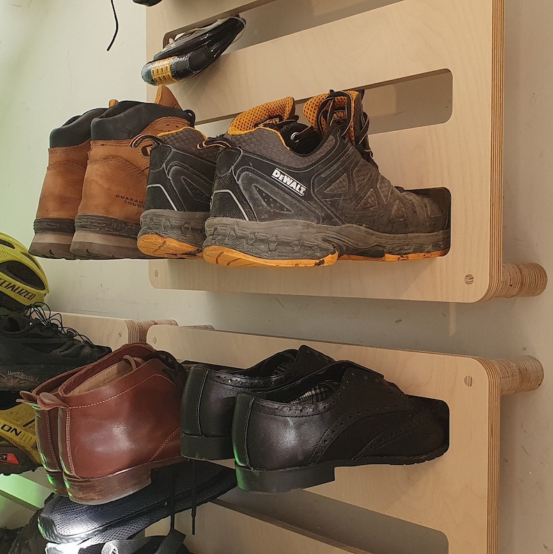 Shoe Hanger Plywood Shoe Rack Wall Mount Cupboard Shoe Organiser Hand Made Designed & Built in Scotland zdjęcie 6