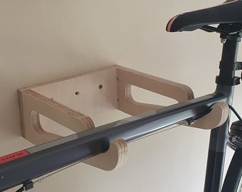 Wall Mount Bike Hanger | Vertical Bicycle Rack | Bicycle Dock | Plywood | Hand Made | Designed & Built in Scotland