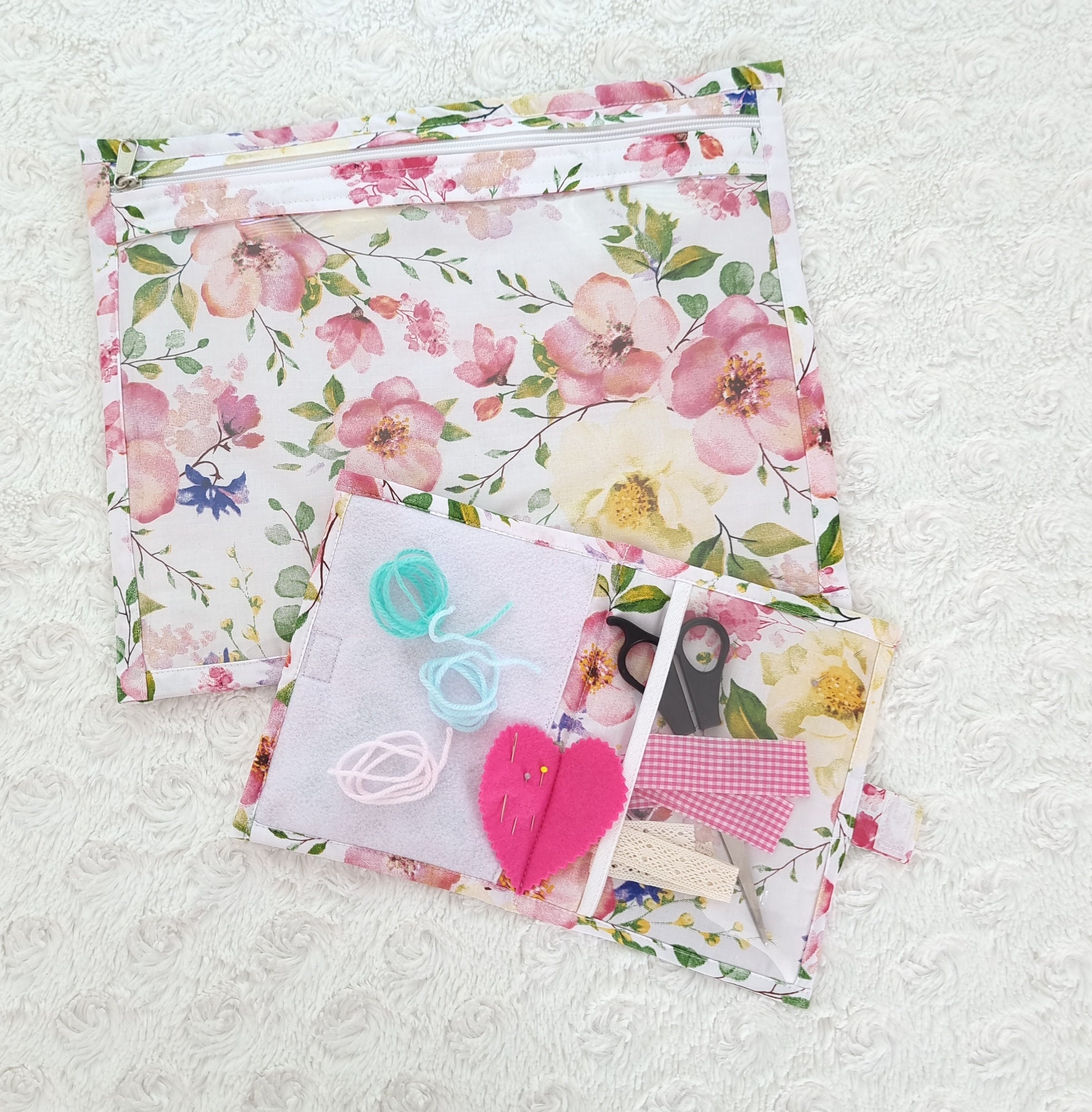 【Raucohouse】Floral pattern see-through bag The CUTEST Clear Bag That's Easy To Make And Fun To Use