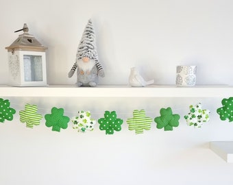 St. Patricks Day Girlande Kleeblatt Girlande Girlande selbstgemachte Dekoration Wiederverwendbare Dekorationen Girlande Dekor Wandbehang Girlande