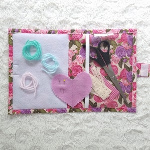 Roses Thread Keeper Cross Stitch Sewing Organizer Needle Work Floss Keeper