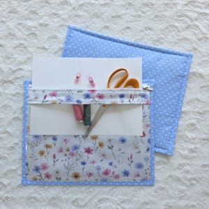 Wildflower Project Bag Korsstygnsväska Virkning Stickning Syorganisatör