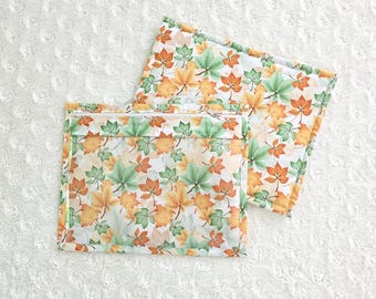 Fall Embroidery Project Bag with Vinyl Front and Sewing Organizer Set
