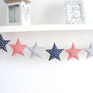 4th of July Garland  Patriotic Garland 4th of July Decor American Decor 4th of July Banner Patriotic Gifts