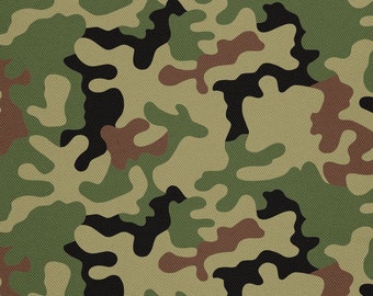 Upholstery fabric by the meter, water-repellent, printed, OXFORD, outdoor fabric - 100% Polyester - Oeko-Tex I Motif: Camouflage 3