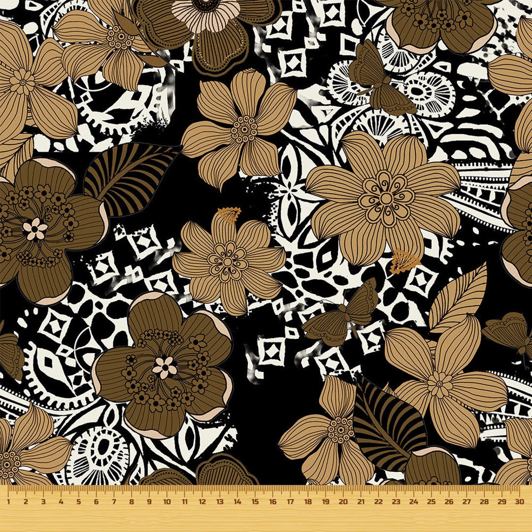 Waterrepellent Upholstery Fabric by the Meter Printed Etsy