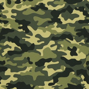 Tissu Imperméable Toile Store au Metre - Tissus au metre Ameublement pour Intérieur et Extérieurs - 100% Polyester: texture militaire