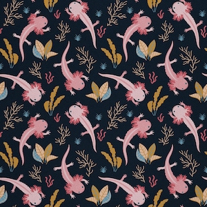 Tissu Imperméable Toile Store au Metre - Tissus au metre Ameublement pour Intérieur et Extérieurs - 100% Polyester: axolotl et algues