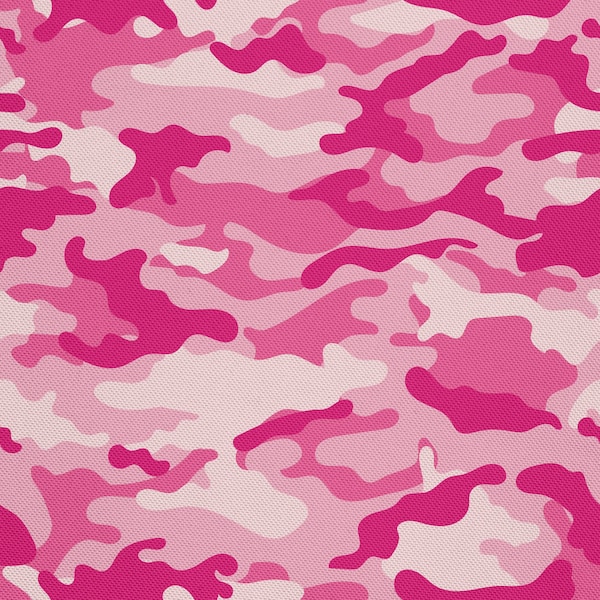 Tissu Imperméable Toile Store au Metre - Tissus au metre Ameublement pour Intérieur et Extérieurs - 100% Polyester: Camouflage rose