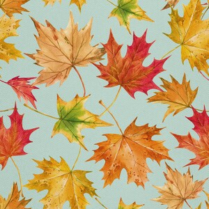 Polsterstoff Meterware Wasserabweisendes- Bedruckter, OXFORD,  Outdoorstoff - 100% Polyester - Oeko-Tex I Motiv: Ahornblätter