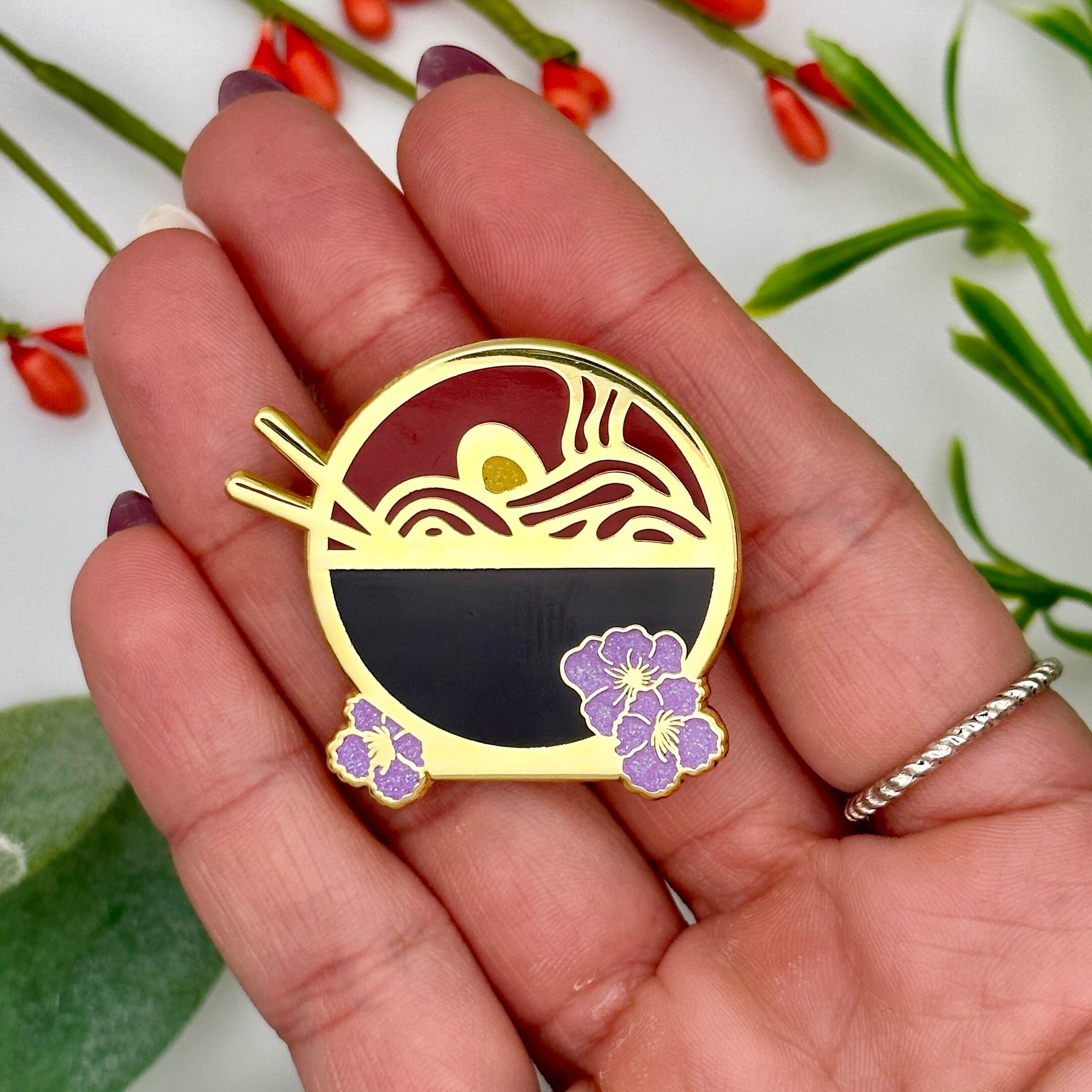 Happyyami Cartoon Ramen Bowl Enamel Brooch Pin – Funny Alloy Lapel Pin For Women, Birthday Party Accessory - View #5