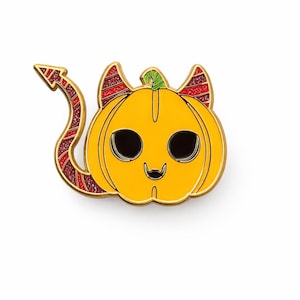 Pumpkin Enamel Pin | Whimsical Fall Fashion Accent