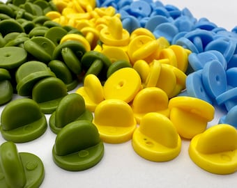 Color Rubber Pinbacks for Badges, Pins, and DIY Crafts
