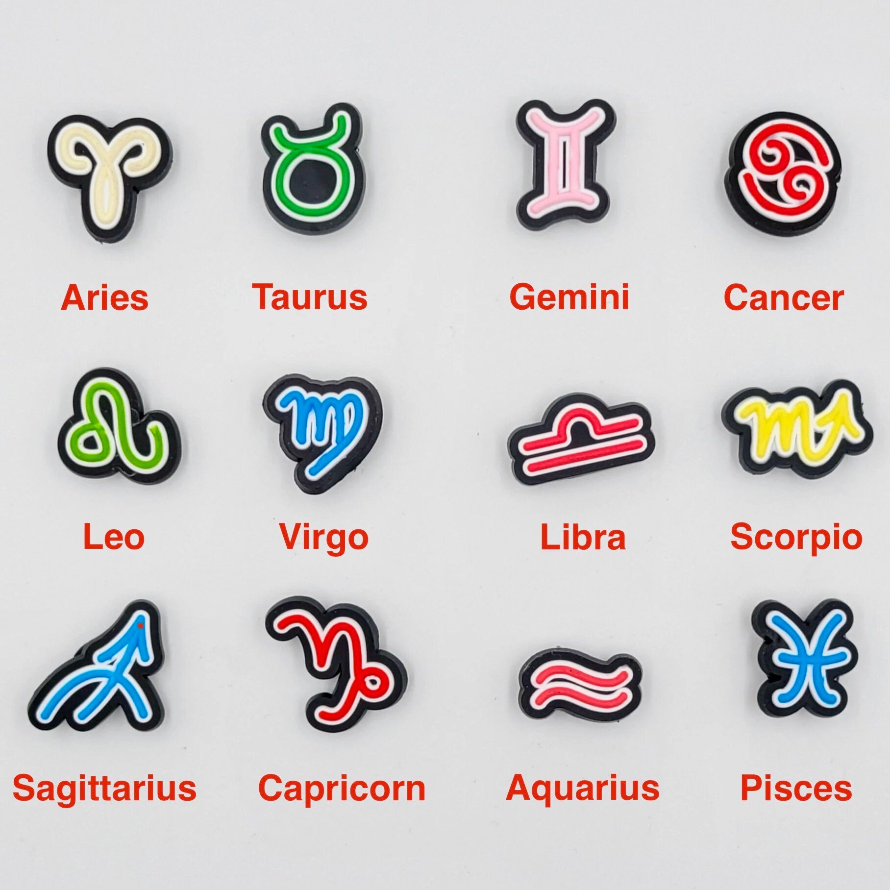 Zodiac sign jibbitz hot sale