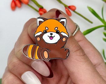 Red Panda Hard Enamel Pin | Adorable and Rare Animal-themed Jewelry