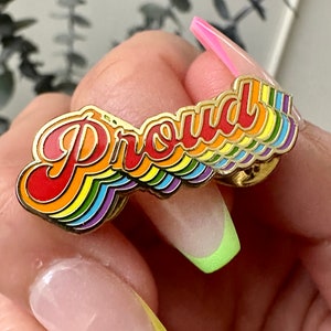 Proud Pride Enamel Pin | Celebrate LGBTQ+ Pride with Stylish Symbolism