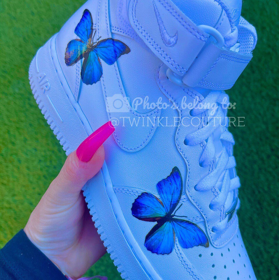 blue butterfly air force 1
