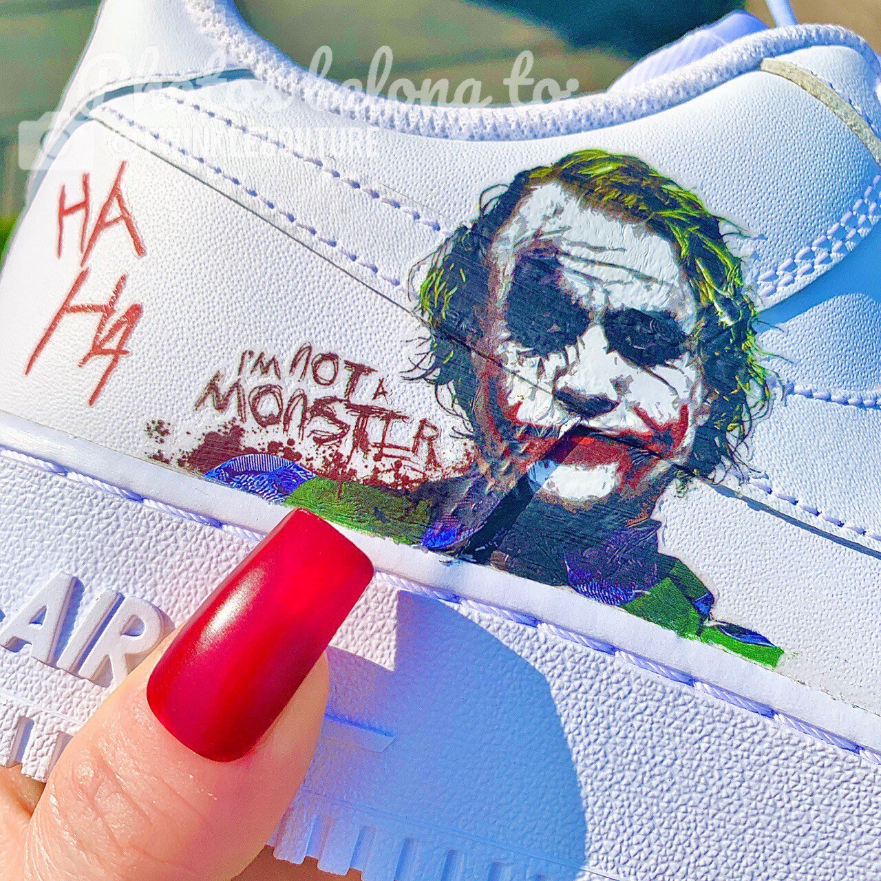 The Joker Custom Nike Air Force 1 Sneakers | Etsy