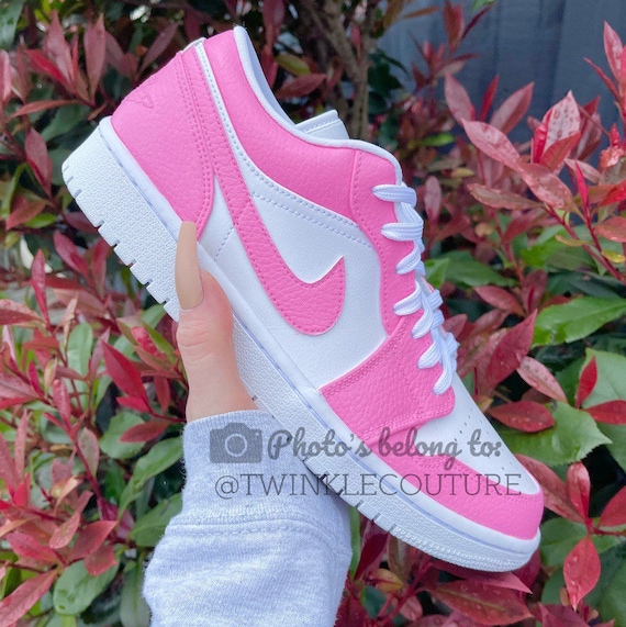 custom pink jordan 1