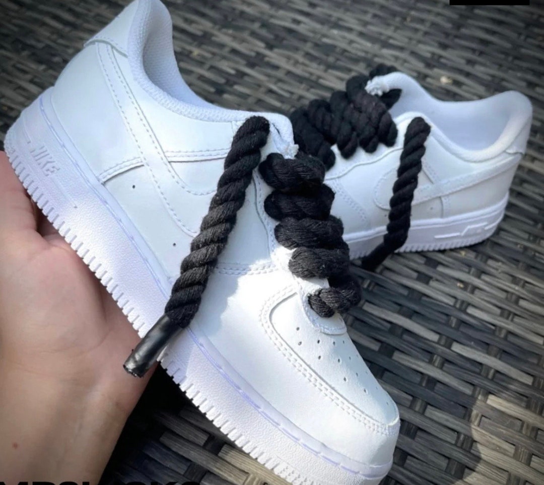 Nike Air Force 1 personnalisée avec des lacets de corde épais Etsy France