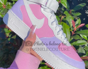 air force 1 shoes high tops pink